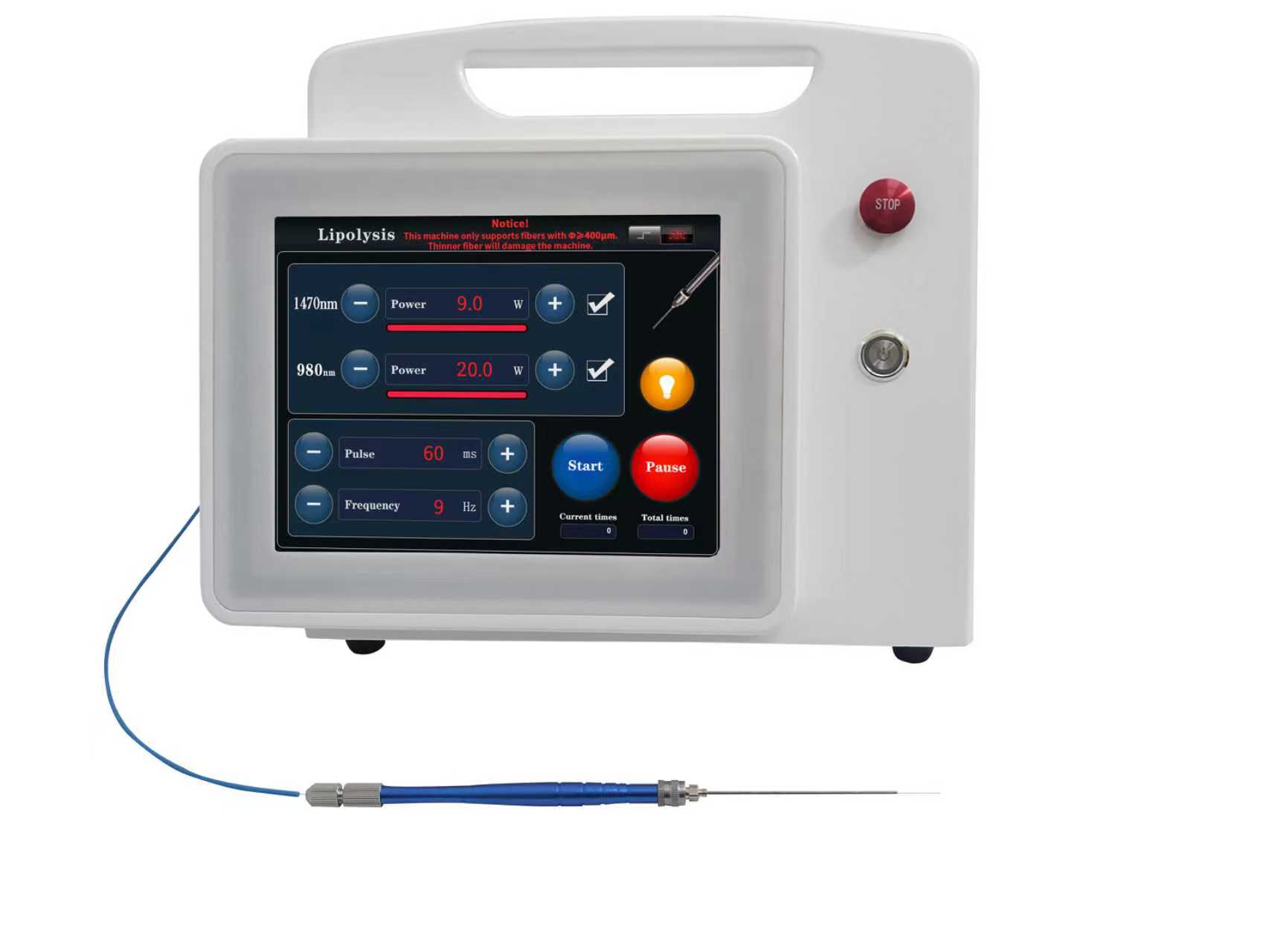 Professional 3m Fiber Length Endolaser 980nm+ 1470nm+635nm Machine Choose Endolifting 980 1470 Nm Machine 