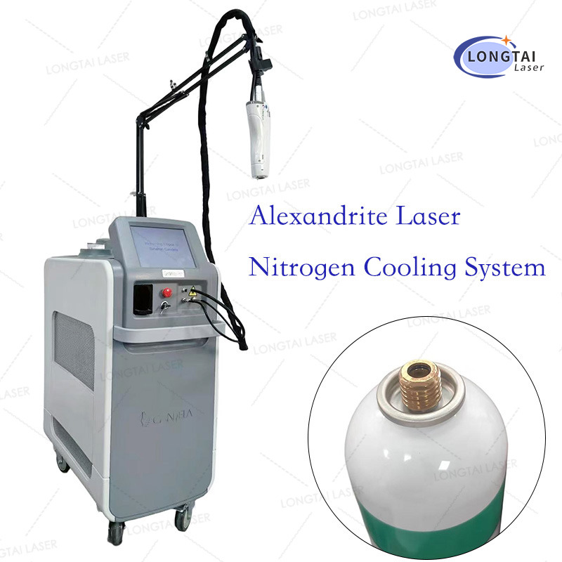 Alexandrite Laser Nitrogen Cooling System Hair Removal Fiber 755nm ND YAG Laser Long Pulse Laser 1064 for Professional Clinics