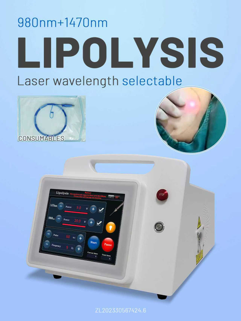 Professional 3m Fiber Length Endolaser 980nm+ 1470nm+635nm Machine Choose Endolifting 980 1470 Nm Machine 