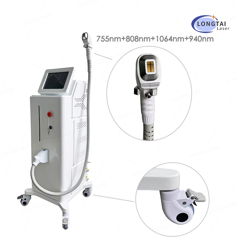 755nm 808nm 1064nm 940nm 4-Wavelength Laser Hair Removal Machine – More Precise & Effective for All Skin Tones | Permanent Reduction at Home or Salon