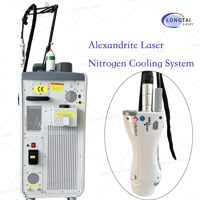 Alexandrite Laser Nitrogen Cooling System Hair Removal Fiber 755nm ND YAG Laser Long Pulse Laser 1064 for Professional Clinics