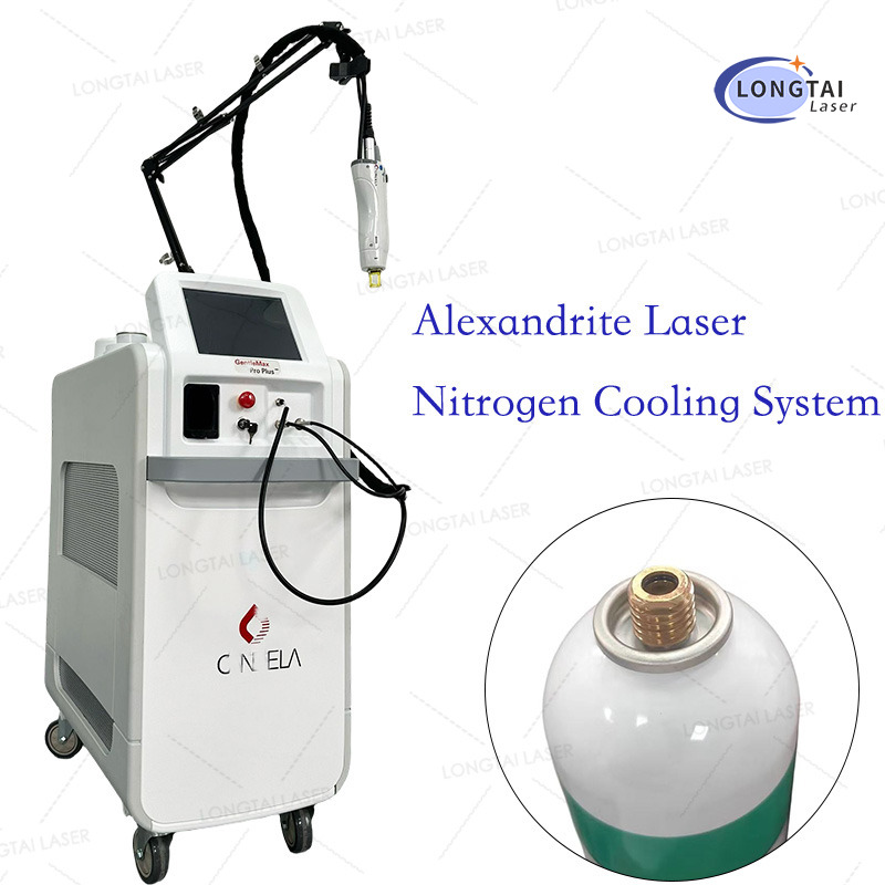 Alexandrite Laser Nitrogen Cooling System Hair Removal Fiber 755nm ND YAG Laser Long Pulse Laser 1064 for Professional Clinics