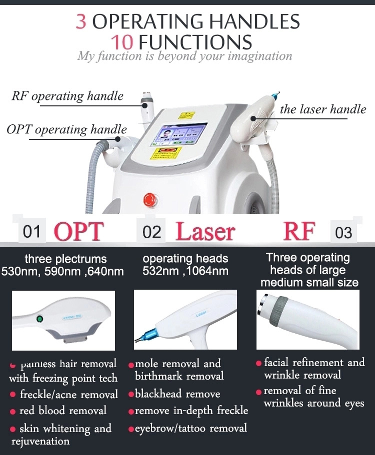 3 in 1 Single Screen Laser Hair Removal Tattoo Removal