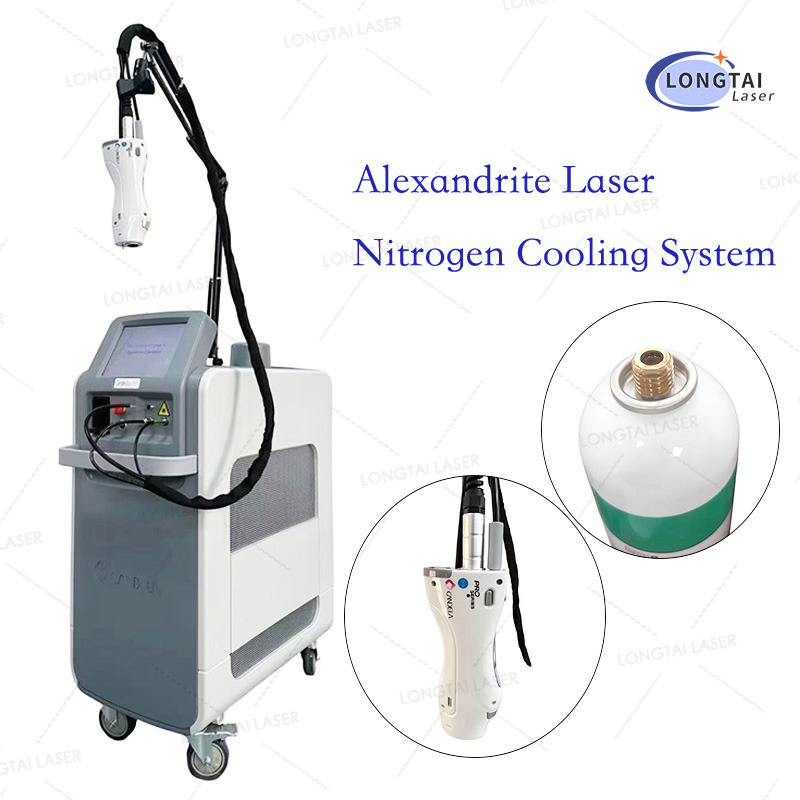 Alexandrite Laser Nitrogen Cooling System Hair Removal Fiber 755nm ND YAG Laser Long Pulse Laser 1064 for Professional Clinics
